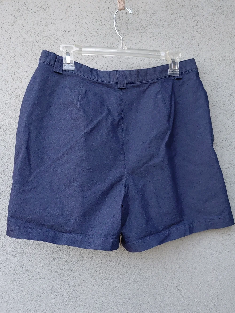 Vintage Dockers Stretch Navy Chambray High-rise Shorts Women's 33